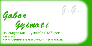 gabor gyimoti business card